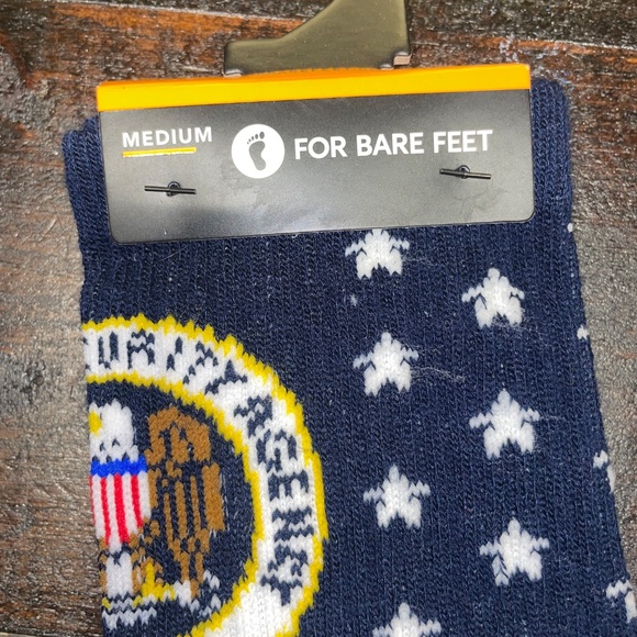 NEW National Security Agency Socks NSA America Navy For Bare Feet‎ Sz M - Picture 2 of 4